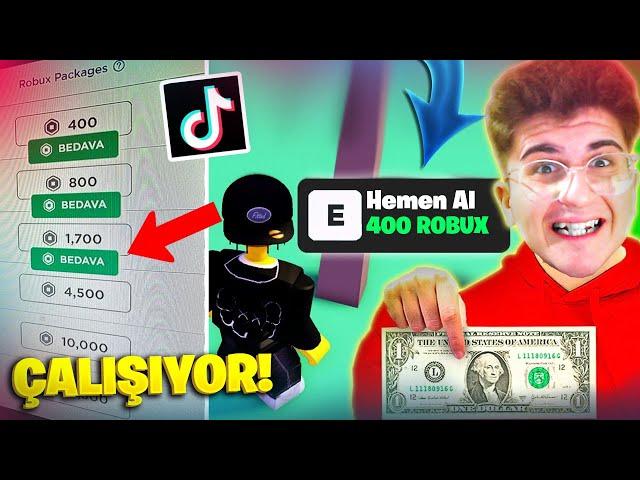 %100 ÇALIŞAN BEDAVA ROBUX TİKTOK HİLE DENEDİM !? 400 Robux Aldım | Tiktok Beleş Robux Hilesi