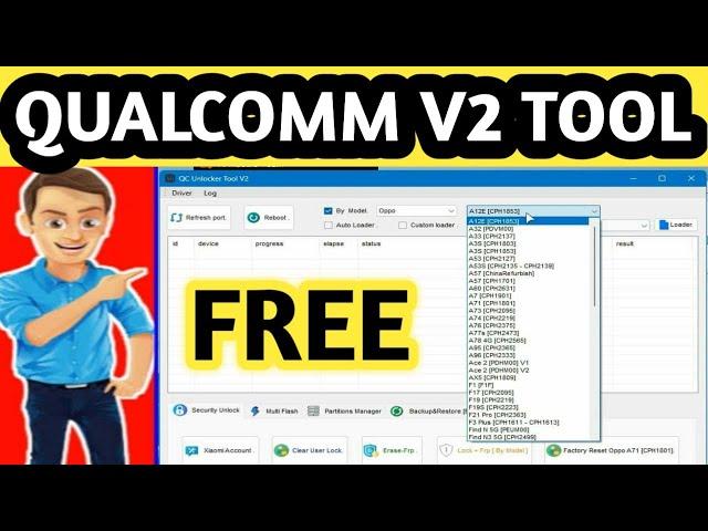 Qualcomm V2 Unlock Tool FREE 2024 | All Android Mobile Phone Support Erase FRP Lock & Factory Reset