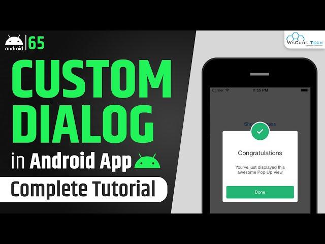 Create Custom Dialog in Android Studio | Android Dialog Tutorial