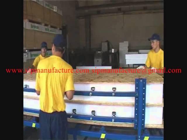 structural insulated panels (SIPs sip) gluing spraying pressing laminating machine production line