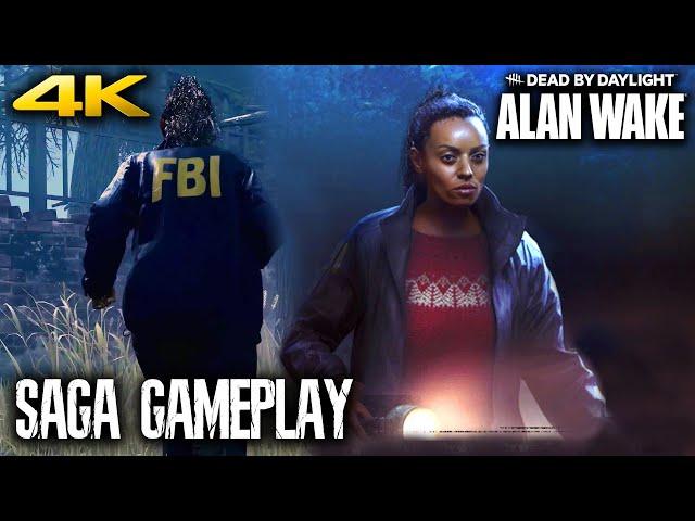 DEAD BY DAYLIGHT - Saga Anderson Survivor Gameplay | Vs NEMESIS - DbD ALAN WAKE Chapter (4K 60FPS)