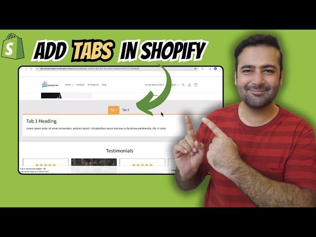 How To Add TABS in Shopify Without APP?