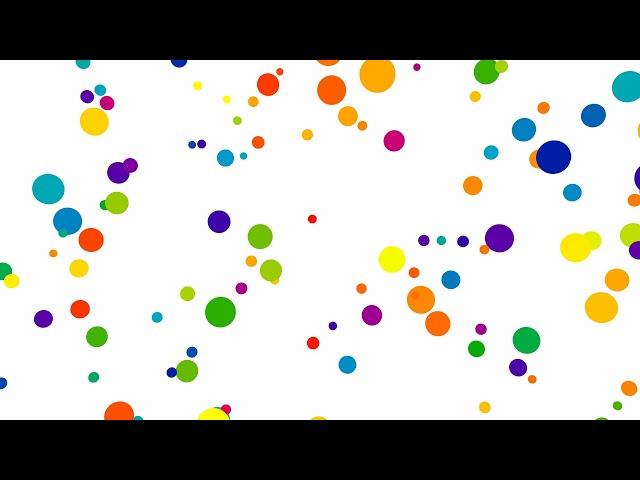 Randomly Moving Colorful Polka Dots Pattern of Flying Circle Shapes 4K VJ Loop Motion Background