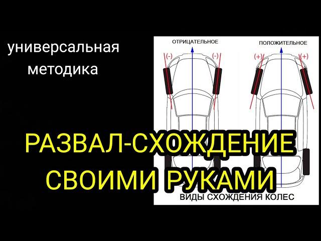 СХОД РАЗВАЛ СВОИМИ РУКАМИ. УНИВЕРСАЛЬНАЯ МЕТОДИКА. СХОЖДЕНИЕ НА ПРИМЕРЕ РЕНО ЛОГАН. Renault Logan.