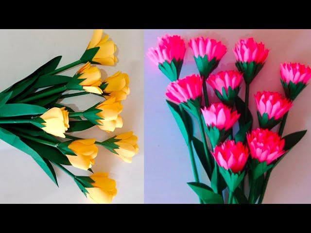 How To Make Beautiful Paper Flowers Craft | DIY| Paper Flowers Making Step BY Step | Paper Flowers