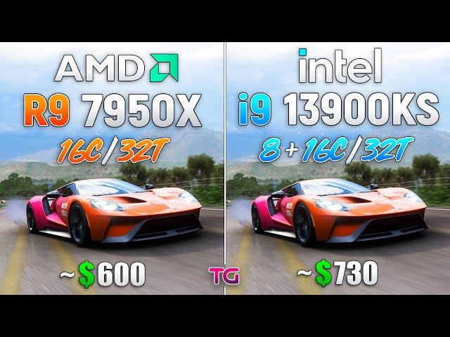 Core i9 13900KS vs Ryzen 9 7950X - Test in 8 Games