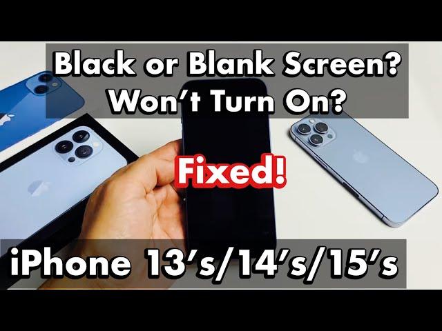 iPhone 13's/14's/15's: Black Screen, Display Won't Turn On? FIXED - Watch This First!