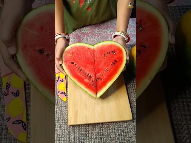 Watermelon Cutting  Love Design ️ #shorts #fruit #food