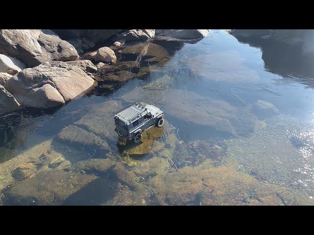 RC car : Defender D90 KAHN Ice & Rock Course Driving #17