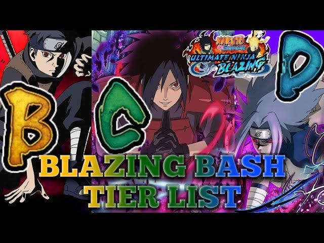 BLAZING BASH TIER LIST PART1 - D,C,B RANKS!!! NARUTO BLAZING