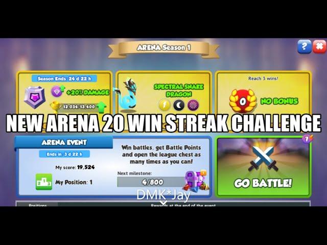 New arena 20 win streak challenge  - Dragon Mania Legends - (DMK*Jay) 드래곤 매니아 레전드