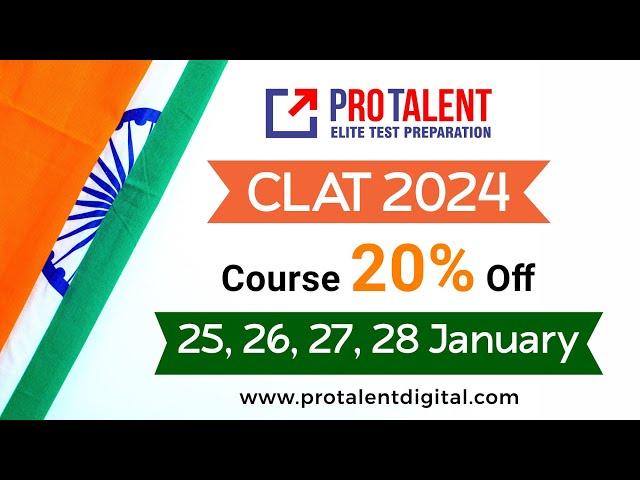 Republic Day Offer for CLAT 2024 Courses by ProTalent Digital