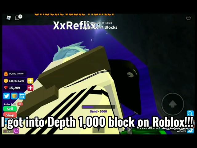 I got into Depth 1,000 Block (Roblox Treasure Hunt Simulator)