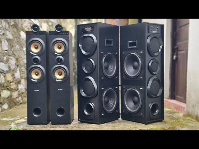 Flowbeats Heera 4 Pro VS F&D T70X Tower Speaker DETAIL OUTDOOR SOUND BASS TEST IN HINDI