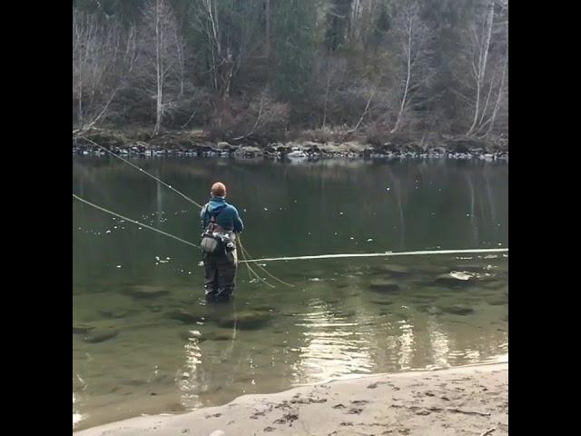 Spey cast slow mo