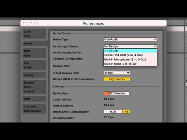 Ableton Live 9 Tutorial - Part 1: Audio Interface Setup