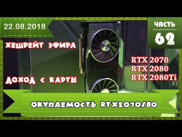 Окупаемость фермы Nvidia RTX 2070 RTX 2080 RTX 2080Ti, доход с фермы, когда и стоит ли покупать