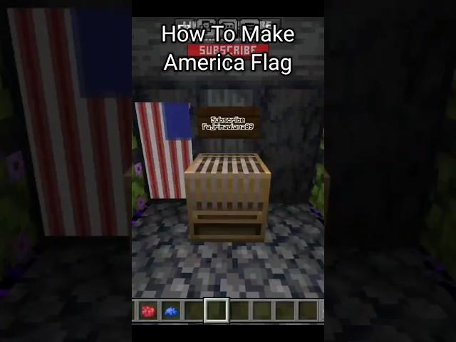 How to make America Flag in Minecraft || #shorts #short #shortvideo #video #viral #trending #fyp