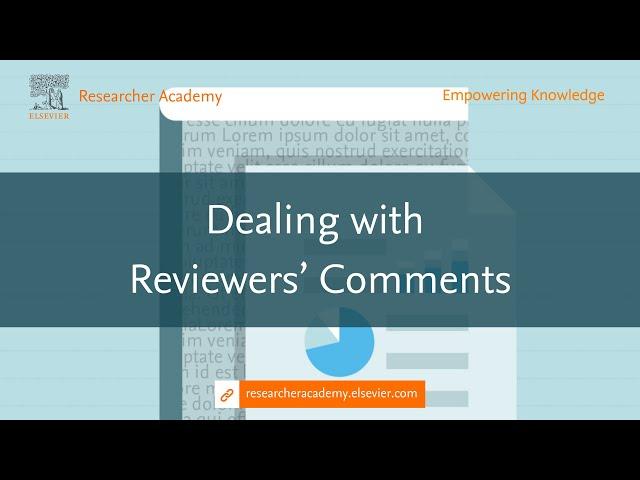 Dealing with reviewers' comments