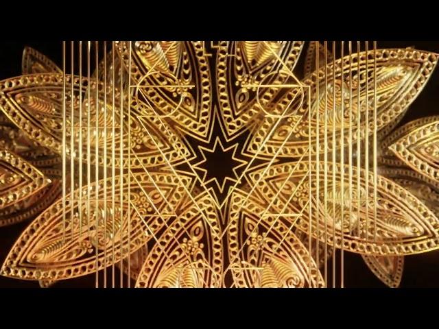 golden art deco background 4k loop