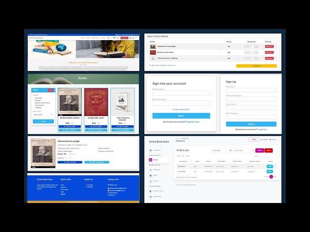 Online Book Store Project in PHP MYSQL   Built with PHP MySQL   Book store management system