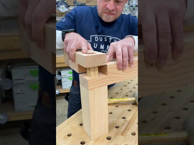 Combo joint - half lap wedged mortise and tenon #woodworking #joinery #tools