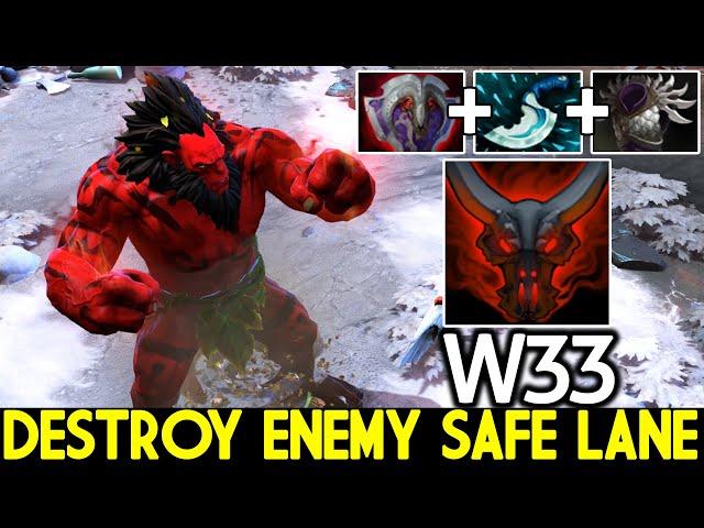 W33 [Axe] Destroy Enemy Safe lane with Hard Counter Pick Dota 2