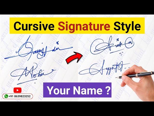 How to Write Your Signature in Cursive  Easy Tutorial