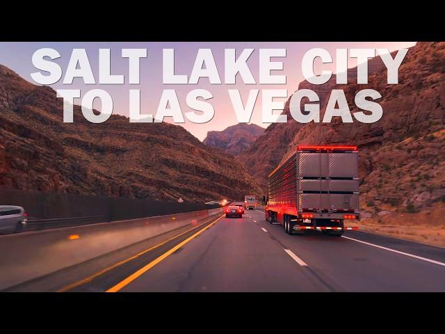 4K Driving from Salt Lake City to Las Vegas - Full Road Trip