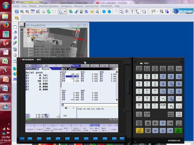 CNC Milling work Offset Setup Z0 with 100mm tool setter