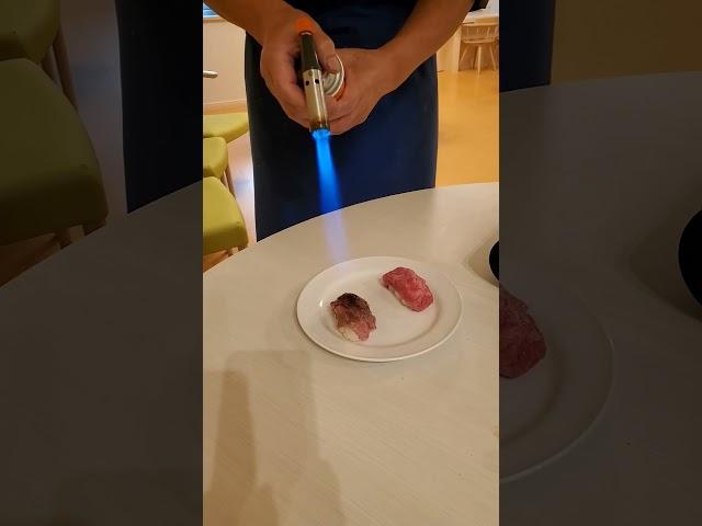 Beef Sushi (1 torched, 1 raw)