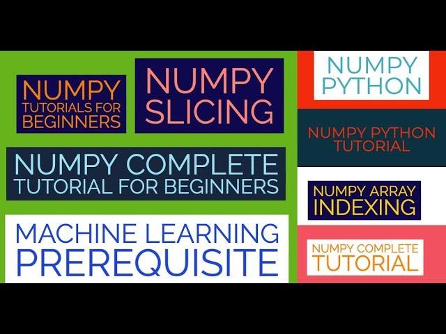 Numpy Complete Tutorial For Machine Learning |Numpy Indexing & Slicing|Part:8