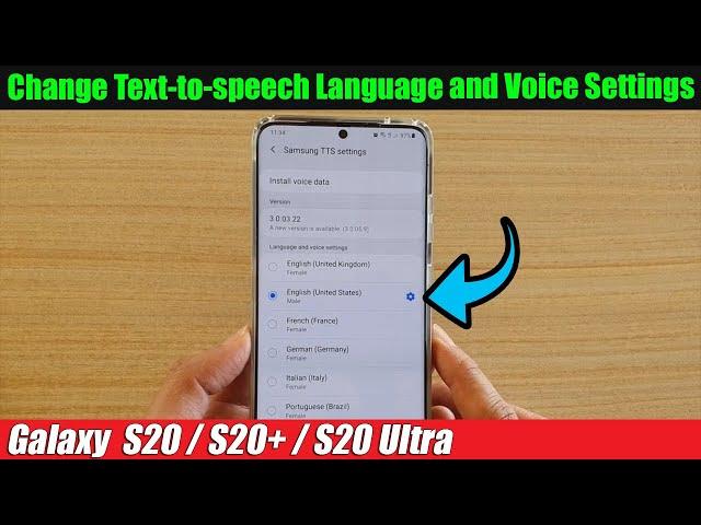 Galaxy S20/S20+: How to Change Text-to-speech Language and Voice Settings