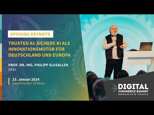 Opening Keynote – Trusted AI: Sichere KI als Innovationsmotor für Deutschland und Europa