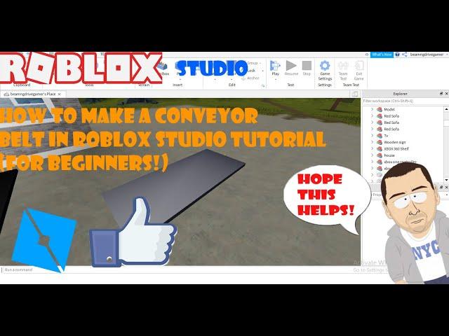 HOW TO MAKE A CONVEYOR BELT IN ROBLOX STUDIO TUTORIAL (FOR BEGINNERS!!!!)