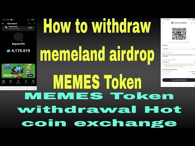 How To Transfer MEMES Token in Hot coin exchange withdrawal Update