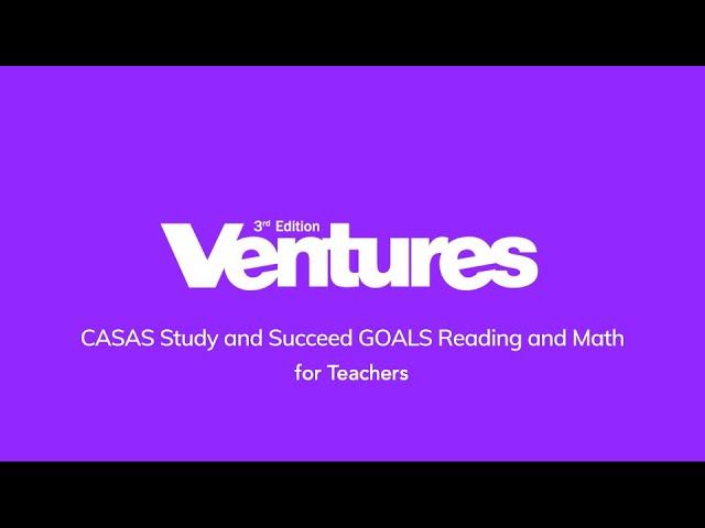 How-to Video - Study and Succeed CASAS GOALS Reading and Math for teachers