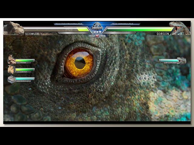 Pachyrhinosaurus vs Gorgosaurus with Healthbars