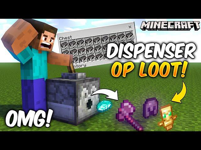 Minecraft but Dispenser Gives OP ITEMS...