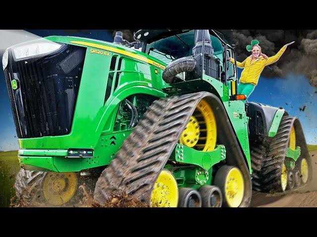 Driving BIG Tractors With Brecky Breck | Farm Machines & Tractors In The Springtime