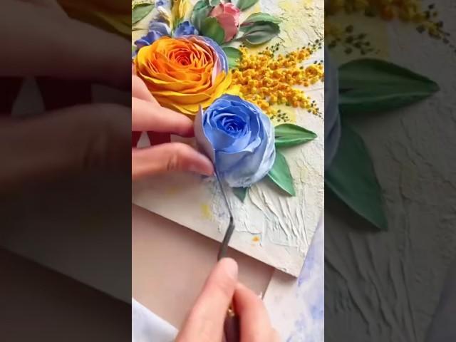 Vivid Flower Painting: A Stunning Masterpiece of Colors #FlowerPainting #VividArt