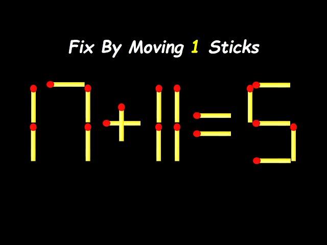 Difficult Matchstick Puzzle