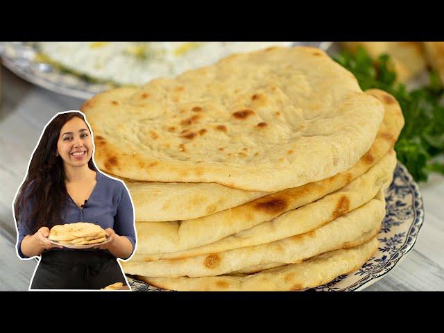 The BEST Greek Pita Flatbread:No pocket and SO easy!