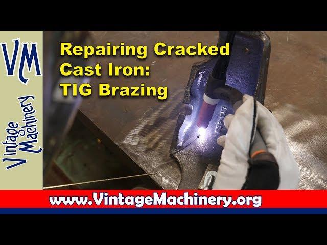 Repairing a Cracked Cast Iron Delta Unisaw Foot by TIG Brazing