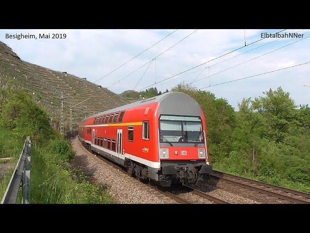 Besigheim mit DB Regio Nahverkehrszügen: BR 111, 112, 147, n-Wagen, DR-DoStos+Steile Wand, ...