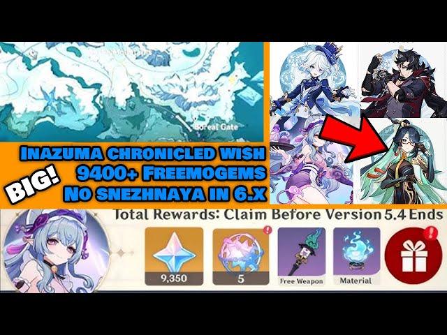 5.4 LEAKED! NEW INAZUMA BANNER, NO SNEZHNAYA , Wriothesley Furina Xianyun mizuki - GENSHIN IMPACT