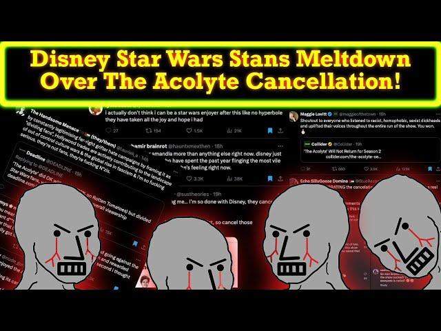 Disney Star Wars Stans Meltdown Over The Acolyte Cancellation! Stans Cannot Sustain Disney Star Wars