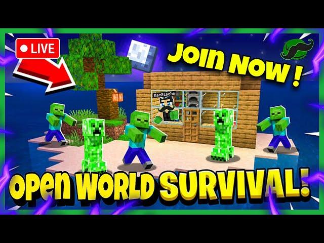  Live-Minecraft SURVIVAL Playing with SUBS OPEN World