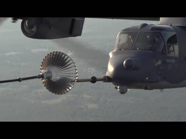 See an Air Force CV-22 Osprey Aerial Refueling