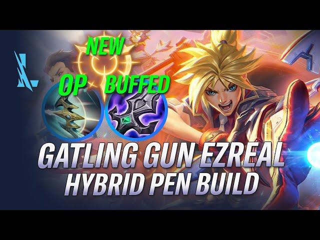 GATLING GUN EZREAL! THIS BUILD IS INSANE! HIGHEST DAMAGE EZREAL OP BUILD | RiftGuides | WildRift